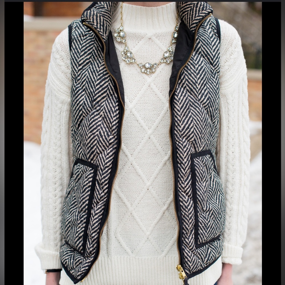 J Crew Factory Herringbone Vest
